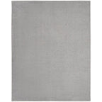 Nourison Essentials Indoor/Outdoor Silver Grey 8' X 11' Area Rug, Easy Cleaning, Non Shedding, Bed Room, Living Room, Dining Room, Backyard, Deck, Patio (8X11)
