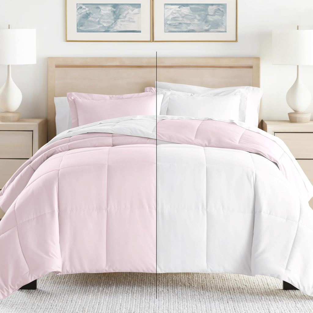 Linen Market Reversible Queen Comforter Set (3 Piece) - Bring Luxury Home With Our Soft And Lightweight Down Alternative Comfort