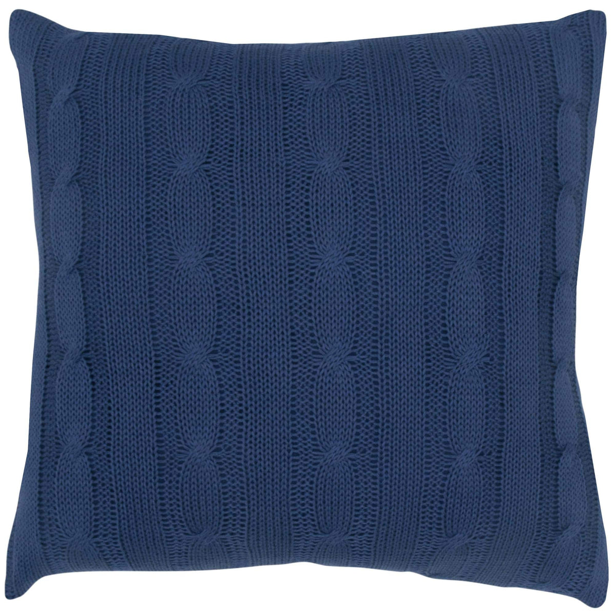 Rizzy Home | T05009 | Poly Fill Decorative Pillow | 18&quot;x18&quot; Blue Cable Knit