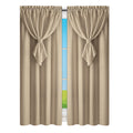 Collections Etc Allegra Curtain Panel with Attached Valance