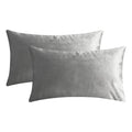Home Brilliant Velvet Rectangular Throw Pillow Covers, Decorative Pillow Cases For Bed Nursery Sectional Seat, Set Of 2, 12X20 I