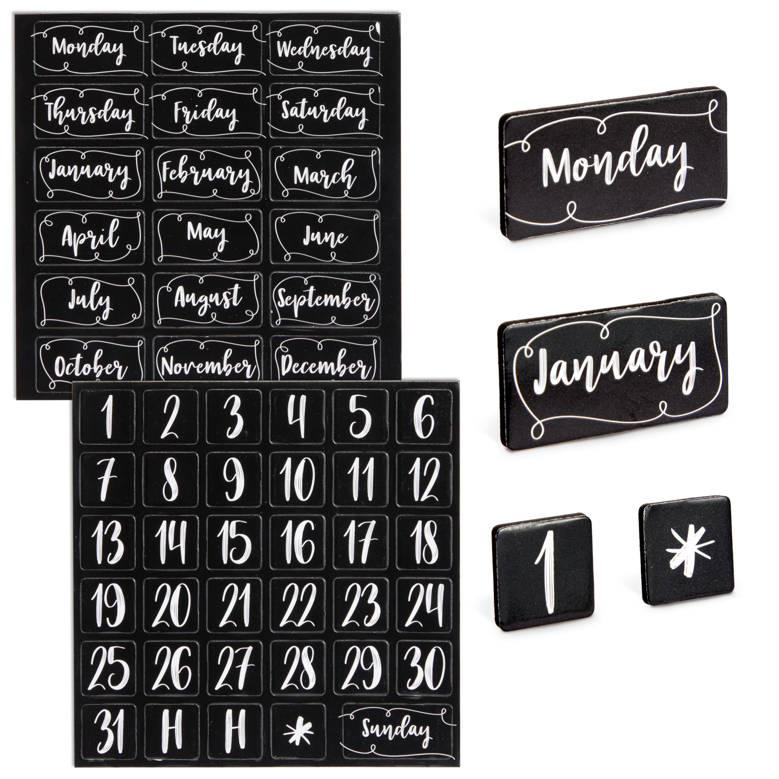 50 Piece Magnetic Calendar For Classroom, Whiteboard - Number Magnets, Calendar Magnets With Day, Month, Date