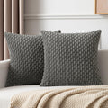 Kevin Textile Corduroy Striped Soft Soild Decorative Square Throw Pillow Covers Set Cushion Cases Pillowcases For Sofa Bedroom 2