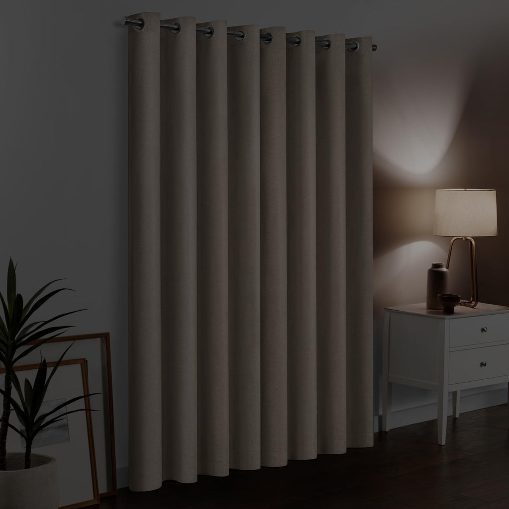 Eclipse 100% Blackout Curtain, 84"x50", Thermal Insulated, Sandstone, Grommet Style, Model 28628204193
