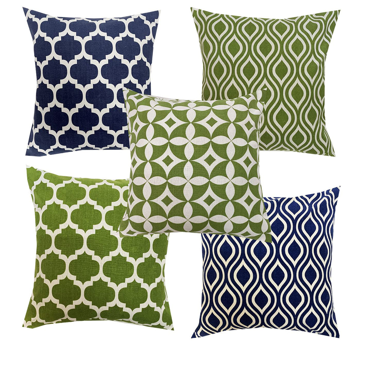 Pinkparrot Cotton Designer Decorative Throw Pillow Covers/Cushion Covers (16X16 Inches)  Set Of 5042