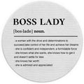 Boss Lady Definition Motivational Quote Mouse Pad 7.9X7.9 Inch,Non-Slip Rubber Base Mousepads For Dorm Office Home Desk Decor,Bo