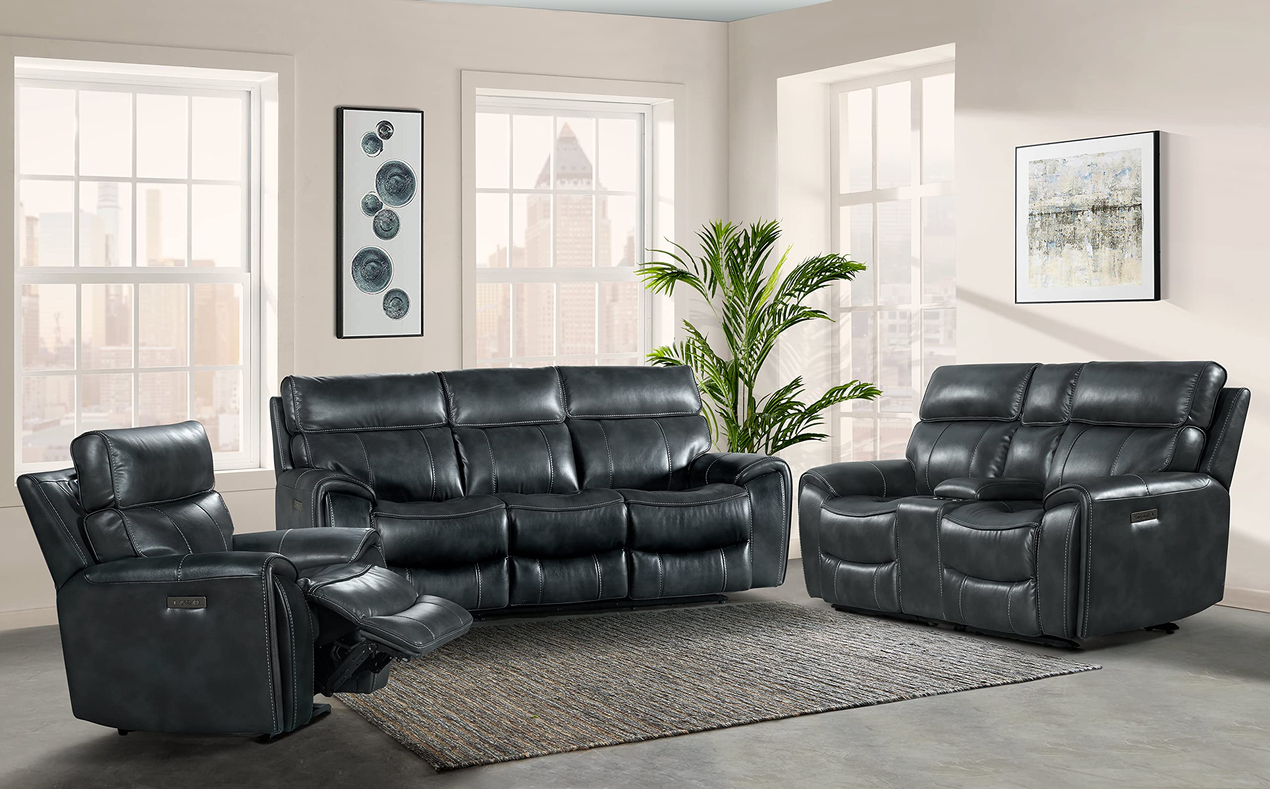 Intercon Summit Dual-Power Headrest, Slate Recliner