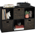 Best Choice Products 6-Cube Storage Organizer, 13.5In Shelf Opening, Bookcase, Display Shelf, Customizable W/ 3 Removable Back Panels – Walnut