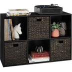 Best Choice Products 6-Cube Storage Organizer, 13.5In Shelf Opening, Bookcase, Display Shelf, Customizable W/ 3 Removable Back Panels – Walnut