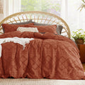 Bedsure Boho Duvet Cover Full - Full Size Duvet Cover, Full Boho Bedding For All Seasons, 3 Pieces Embroidery Shabby Chic Home B