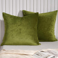 Phf Super Soft Velvet Euro Sham, 26'X 26',No Insert, 2 Pack Color Gradient Euro Pillow Covers, Ultra Cozy European Pillow Cove