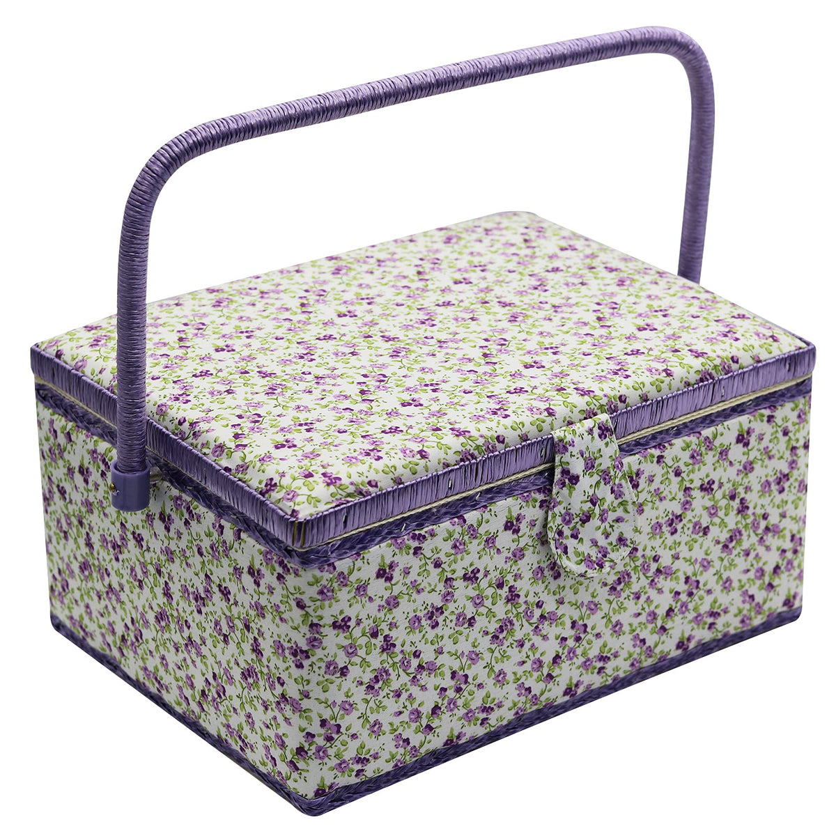 Medium Sewing Basket with Accessories, Sewing Storage Box with Supplies DIY Sewing Kits Christmas Gift for Beginner, Professiona