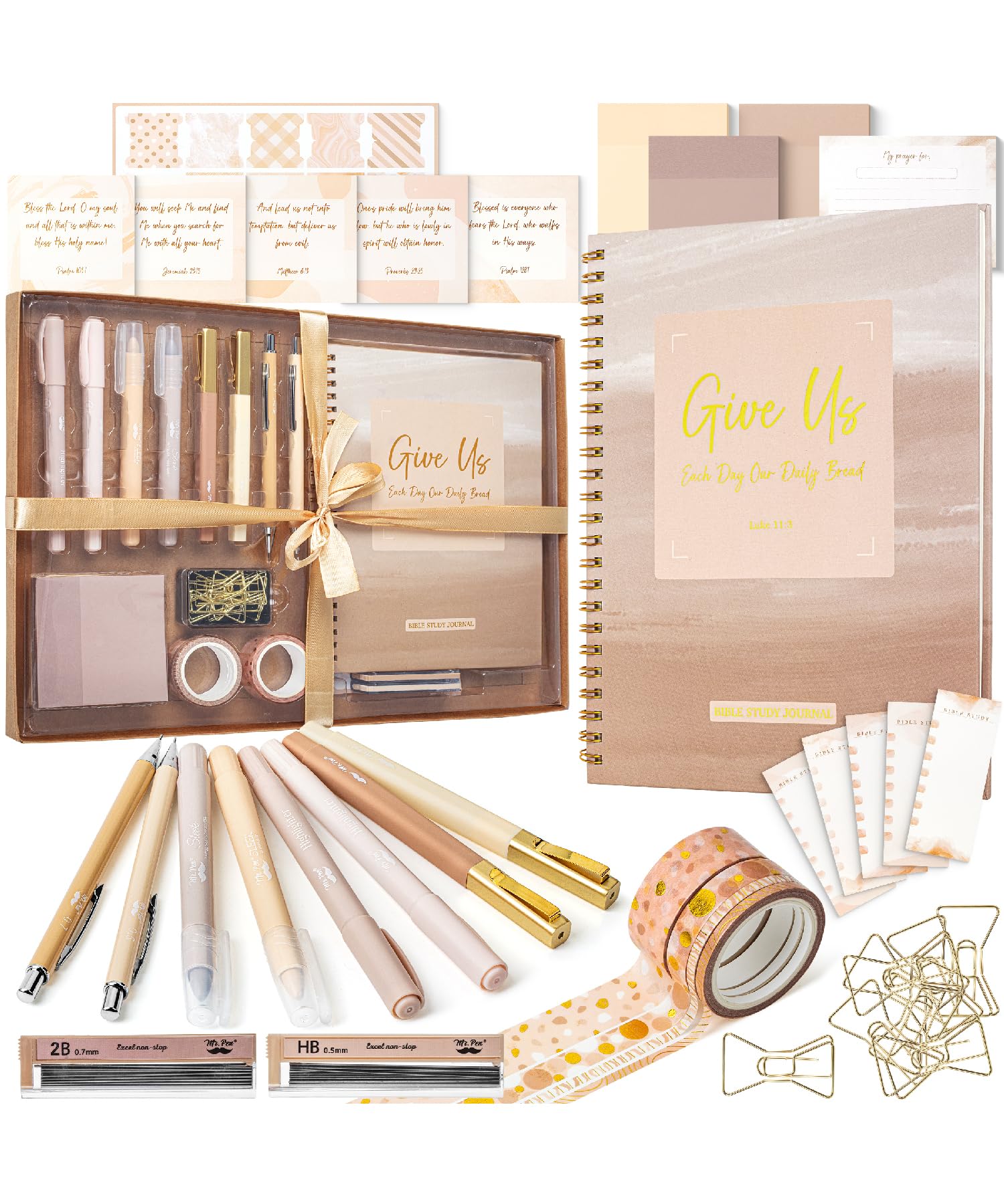 Mr. Pen- Bible Journaling Kit For Women, Golden Blush Color Theme, Bible Study Supplies Journaling Kit, Easter Gift