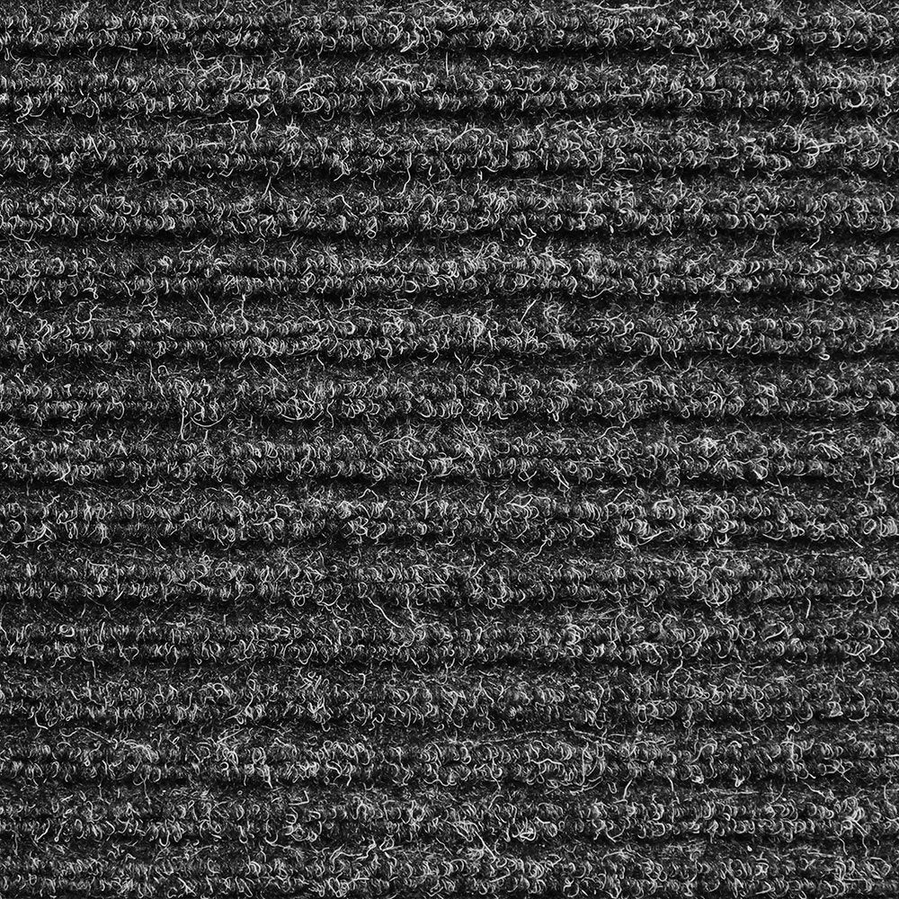 House, Home And More Skid-Resistant Heavy-Duty Door Mat - Charcoal Black - 2 Feet X 4 Feet