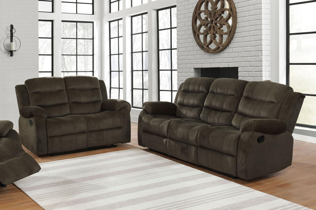 Coaster Rodman 2-Piece Motion Sofa Set, Olive Brown