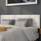 Flash Furniture Bedford Tufted Upholstered King Size Headboard In White Fabric
