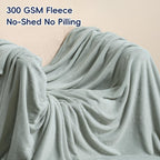 Phf Ultra Soft Fleece Blanket King Size, No Shed No Pilling Luxury Plush Cozy 300Gsm Lightweight Blanket For Bed, Couch, Chair, Sofa Suitable For All Season, 108' X 90', Sage Green