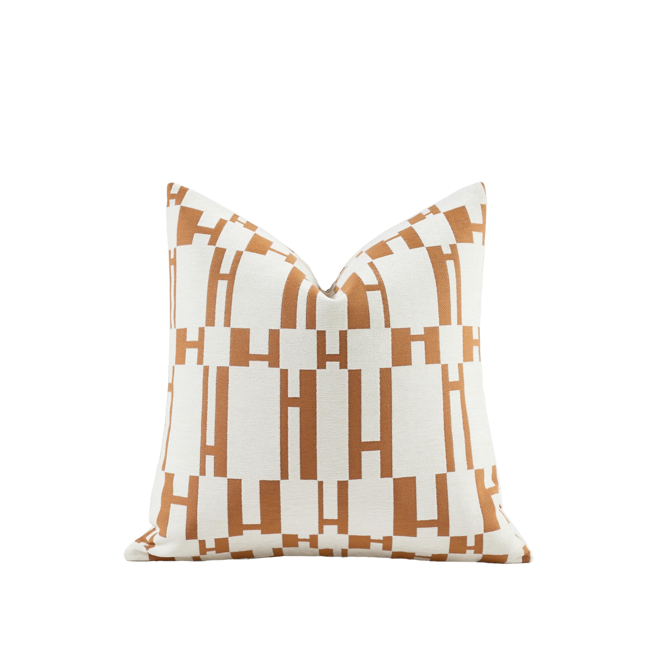 Croker Horse 2025 New 18X18' Inches Throw Pillow Cushion Covers - Orange H Letter Chenille Jacquard Embroidery Luxury Modern St