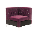 Acme Furniture Jaszira Modular - Wedge in Burgundy Velvet