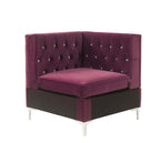 Acme Furniture Jaszira Modular - Wedge in Burgundy Velvet