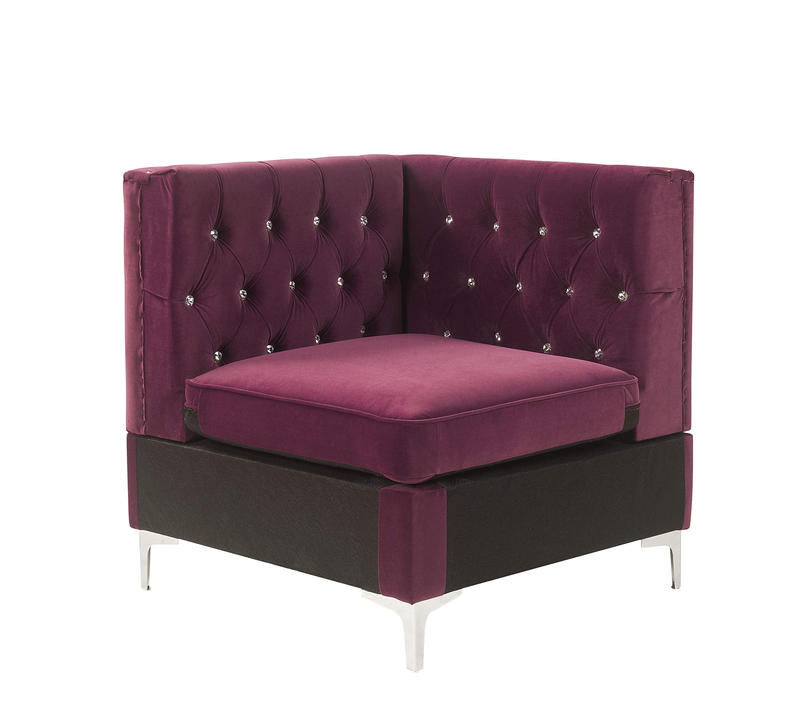 Acme Furniture Jaszira Modular - Wedge in Burgundy Velvet