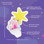 Glo Pals Galaxy Grips Textured Non-Slip Bathtub Stickers, 8 Extra Large Fun Kids Anti Slip Bath Decals