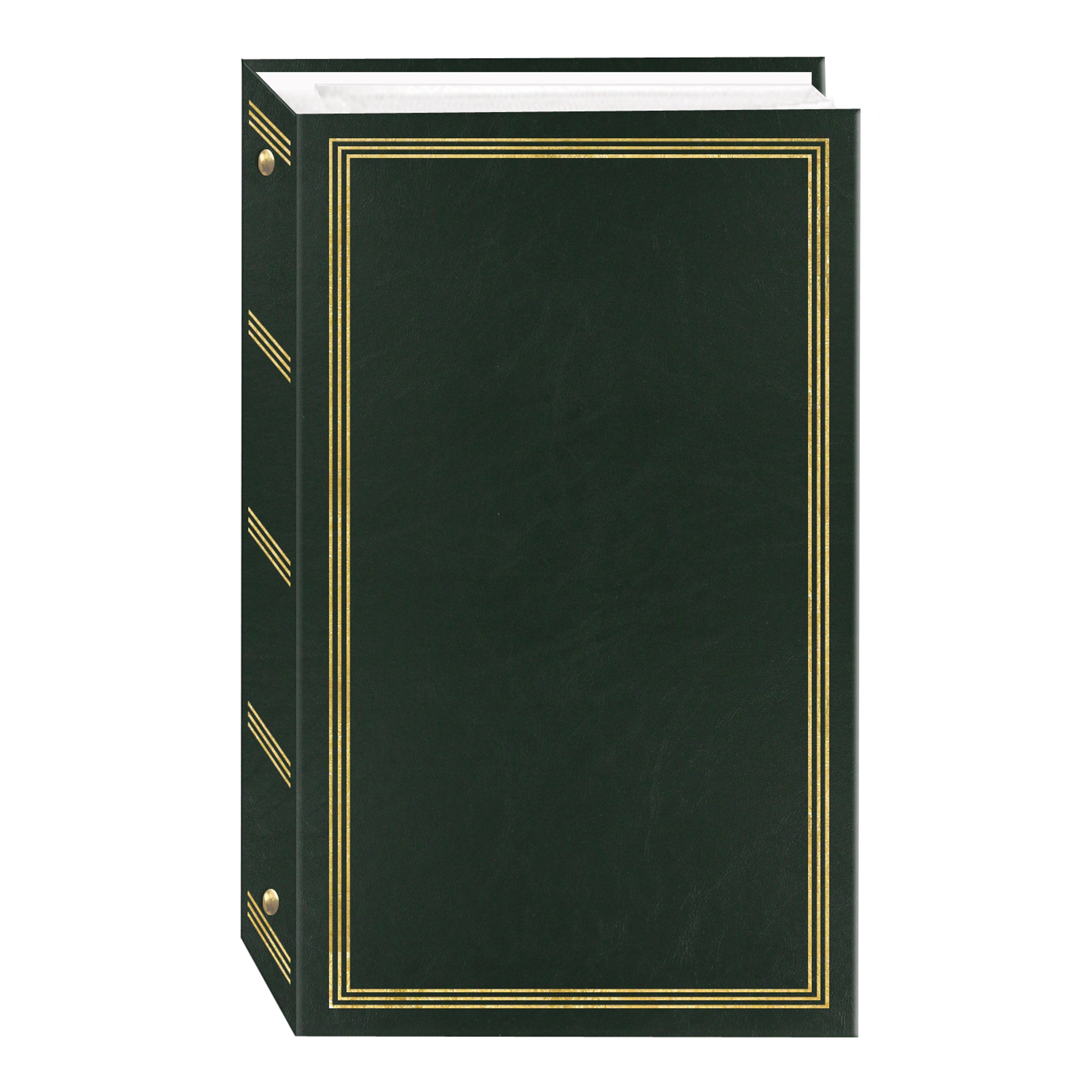 3-Ring Photo Album 300 Pockets Hold 4x6 Photos, Hunter Green