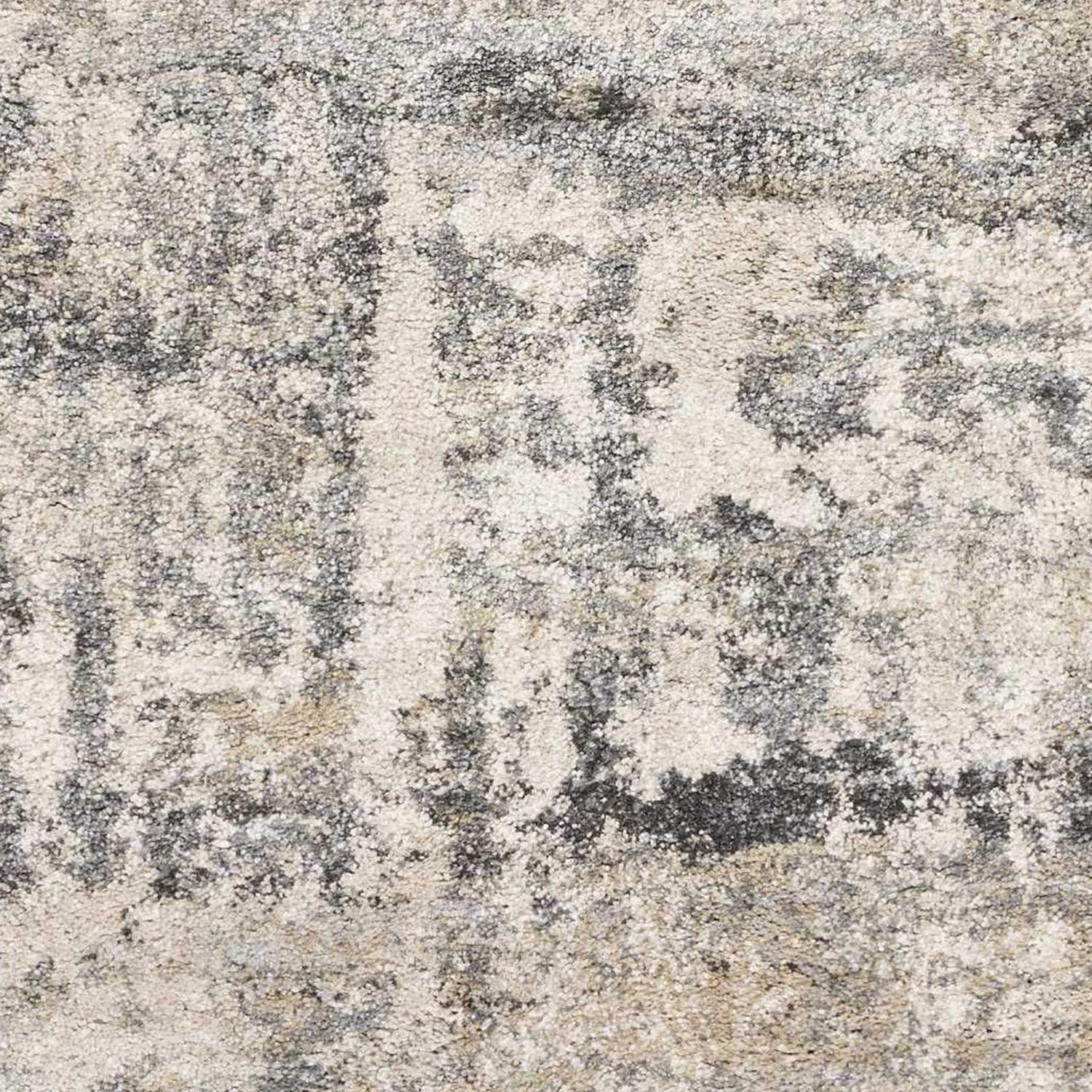 HomeRoots Polypropylene 7' Beige Machine Woven Abstract Design Indoor Runner Rug