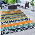 Rugshop Marbella Contemporary Boho Non-Shedding Outdoor Rug Patio Deck Backyard Indoor/Outdoor Area Rug 5' X 7' Multi
