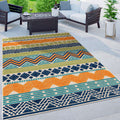 Rugshop Marbella Contemporary Boho Non-Shedding Patio Deck Backyard Indoor/Outdoor Area Rug 7'10' X 10' Multi
