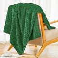 Bnuitland Dark Green Flannel Throw Blanket (50X70 Inches), 300 Gsm Fleece Cozy Warm Soft Home Decor Lightweight Bed Sofa Blanket