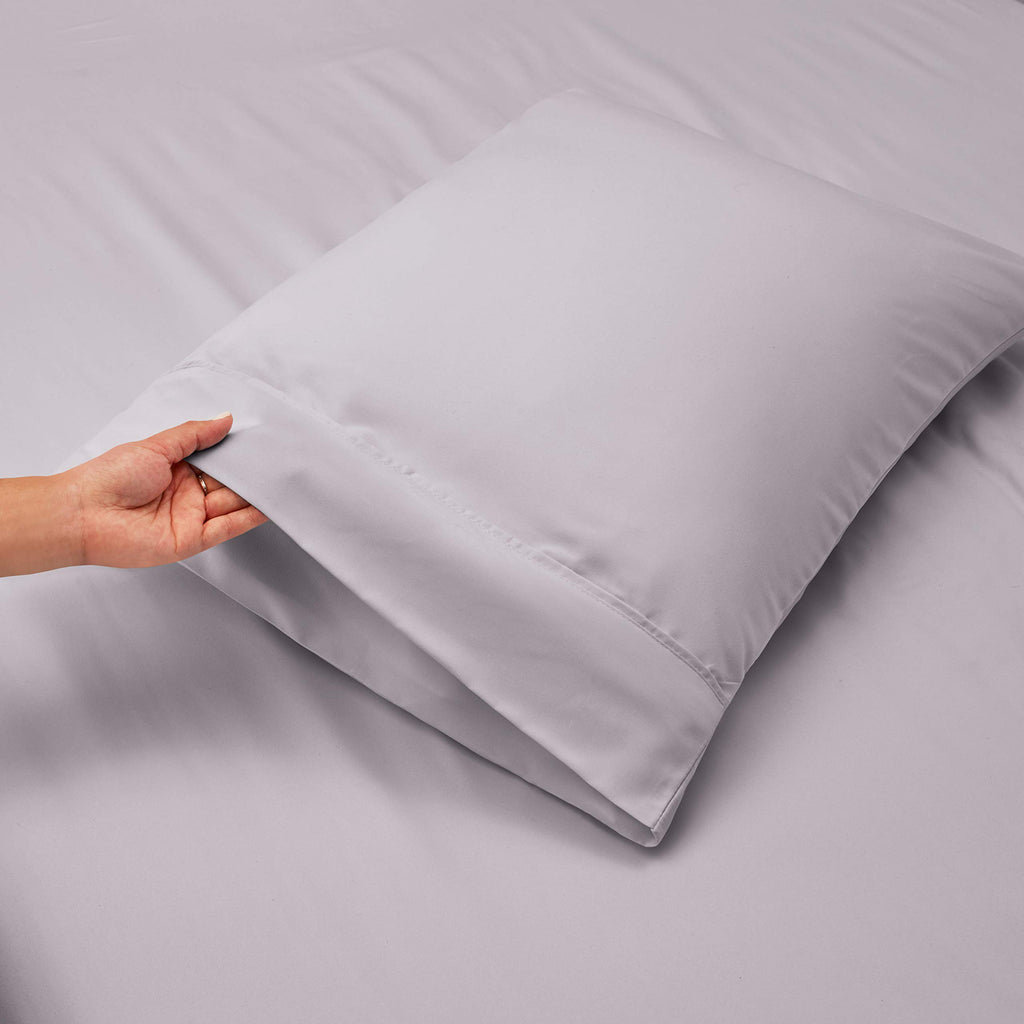 Hearth & Harbor Fits Mattress Up To 21', Double Brushed Bedding Sheets & Pillowcases, Microfiber, Light Lavender, Split King Si