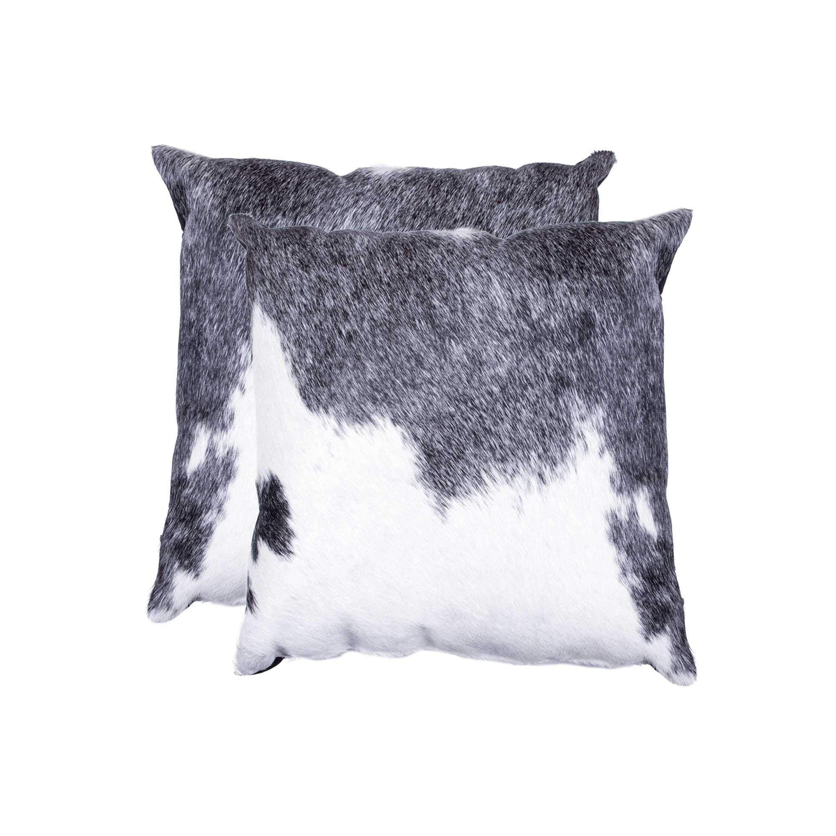 HomeRoots Gray & White Cowhide, Microsuede, Polyfill 18' x 18' x 5' Gray and White Cowhide Pillow 2 Pack