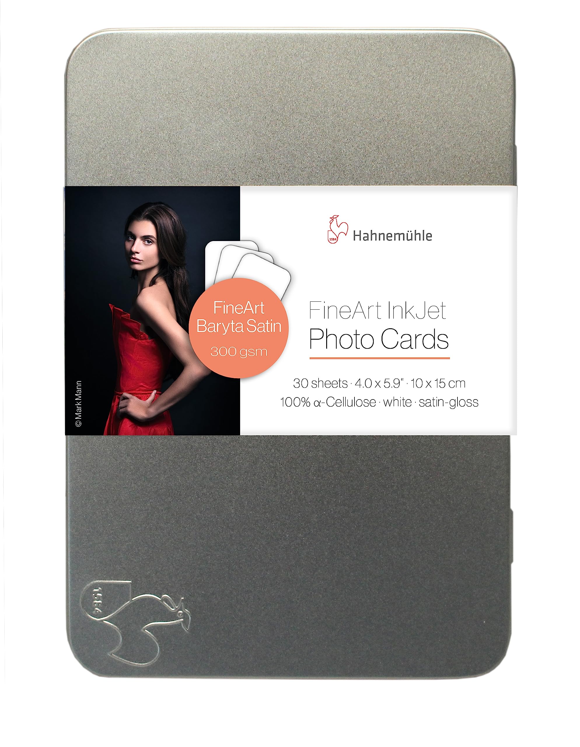 Hahnemuhle Fineart Baryta Satin Inkjet Photo Card, 4X6', 30 Sheets