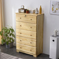Woodpeckers Furniture And Mattress Solid Pine Chest Dresser 5 Drawers (Natural)