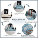 Mysky Home Couch Cover For Sectional Sofa Set Furniture Sofa Cover Washable For Dog Cat Pet Couch Cover 3 Cushion Couch Sofa Che