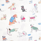 Scientific Sleep Full Bed Sheet Set, 100% Cotton, Dogs Print, Includes Flat Sheet, Fitted Sheet & Pillowcase, Kids & Teens Bedding