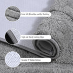 Homore Bath Rug, Grey Bathroom Rug 24X36 Inch Soft Absorbent Microfiber Bathroom Runner Rug, Washable Bath Runner Rugs For Bathr