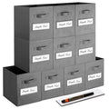 artsdi Set of 10 Storage Cubes,Foldable Fabric Cube Storage Bins with 10 Labels Window Cards & a Pen,Baskets Containers for Shel