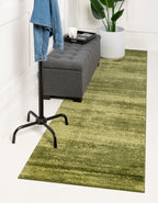 Unique Loom Del Mar Collection Area Rug - Lucille (2'x 6' 1'' Runner, Green/ Hunter Green)
