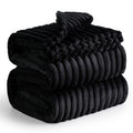 Bedsure Blankets Queen Size For Bed - Super Soft Cozy Blankets For Women, Cute Large Fleece Blanket For Girls, Black, 90X90 Inch