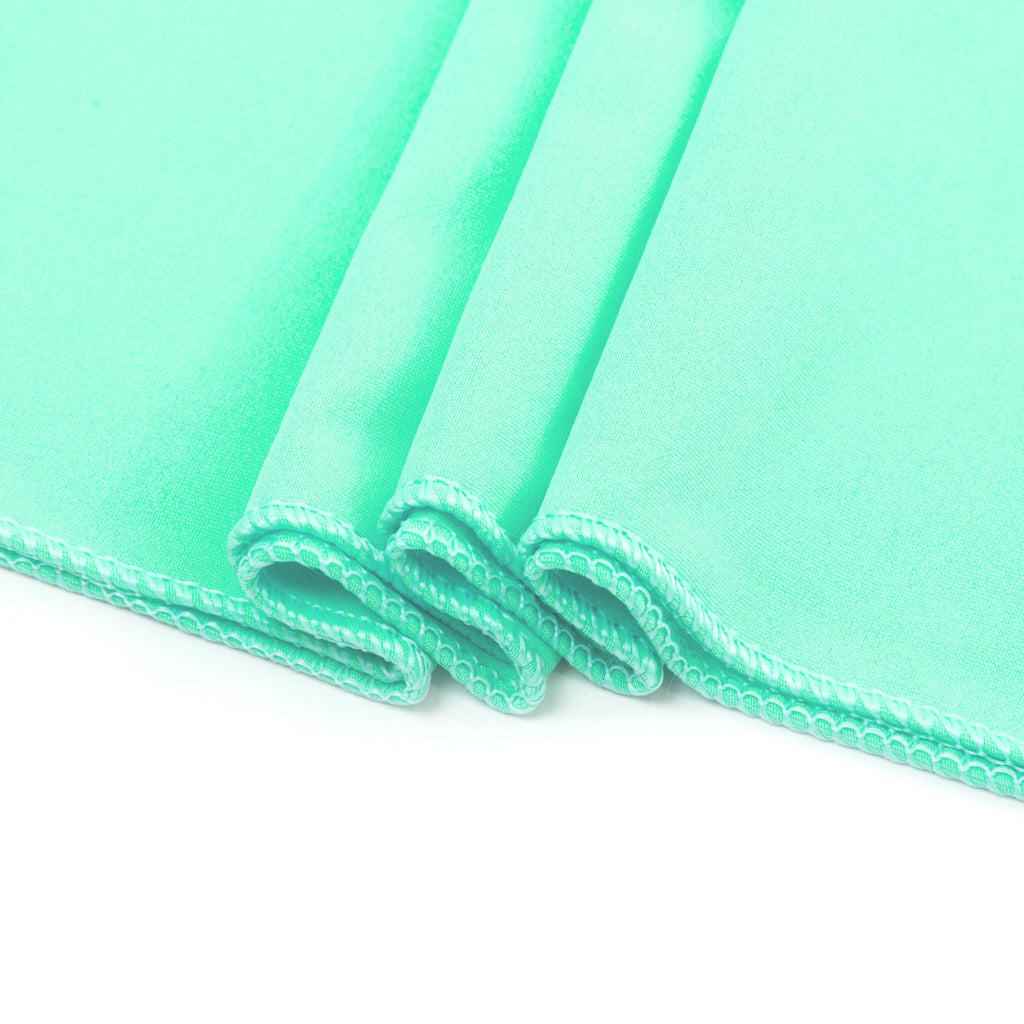 Mds Pack Of 10 Spandex Chair Sashes Bow Sash Elastic Chair Bands Ties Without Buckle For Wedding And Events Decoration Spandex Slider Sashes Bow - Sea Green