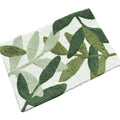 ZebraSmile Bathroom Rugs - Green Bath Rug Non Slip Back Water Aabsorbent Leaves Plush Microfiber Small Bathroom Rug Leaf Shower 