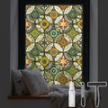 DKTIE Static Cling Decorative Window Film with Installation Tools Non Adhesive Privacy Film Stained Glass Window Film for Bathro