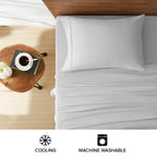 Ugg Hedi King Sheet Set 4-Piece Luxury Cooling Sheets Deep Pockets Premium Bedding With 2 Pillow Shams Hypoallergenic Machine Washable Soft Lightweight Bed Set For Bedroom, King, Stone Grey