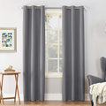 Sun Zero Cooper Thermal Insulated Energy Efficient Grommet Curtain Panel, 40 x 63, Gray