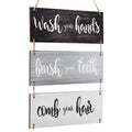 Bathroom Rules Wall Art Sign Family Hanging Wall Sign Funny Bathroom Wooden Hanging Wall Sign Rustic Wood Hanging Decor Wall Dec