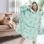 Fiosnow Avocado Blanket Hoodies For Women And Men Adult Oversize Wearable Blanket Hoodies For Soft And Warm