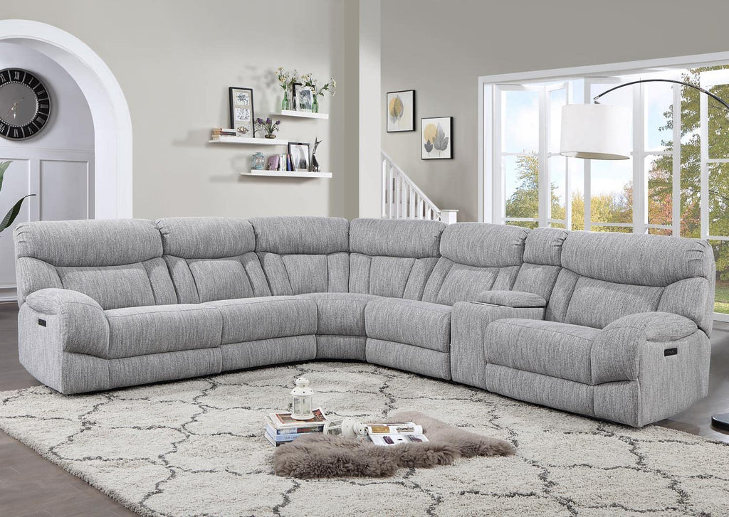 Steve Silver Park City Gray 6-Piece Dual-Power Reclining Sectional AR70172-6PC