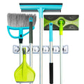 Guay Clean Broom and Mop Holder - Garden Tool Organizer - Home Storage Utility Rack- Strong Grip Hangers with Foldable Hooks - H